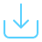 a light blue download icon